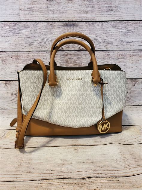 michael kors savannah large satchel cinder|Savannah Large Signature Logo Satchel .